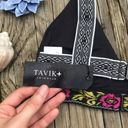 Tavik swim Black Floral Embroidered Tavik Deneuve Scoop Neck Bikini Top Photo 6