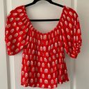 Sim & Sam NWT  Red Blouse Extra Small Photo 4