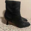 Sam Edelman  Lizzo Leather Ankle Boot Kitten Heel Black Zipper- Size 9 Photo 8