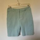 J. McLaughlin  blue printed Bermuda shorts with pockets size 4 Photo 0