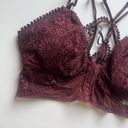 Aerie NWT  Joy Lace Padded Longline Bralette Royal Berry Size Medium M NEW Photo 2