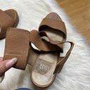 Eileen Fisher  Whimsy Wedge Sandals Womens 9.5 Tan Leather Strappy Platform Photo 9