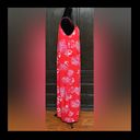 FAVLUX Red/ orange palms long sleevesless dress. M Photo 1