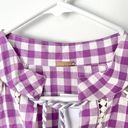 The Bar DODO OR Gingham Broderie Anglaise Cotton Gauze Purple Tassel Midi Dress Sz S Photo 5