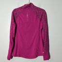 Danskin  Now Raspberry Dark Pink 1/2 Zip Long Sleeve Athletic Top With Thumbholes Photo 5