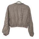 ZARA  Tan Linen/Cotton Bomber Jacket(Size Small) Photo 5