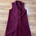 J. McLaughlin  burgundy Nova Double Breasted Notch Collar Vest size XS Photo 0