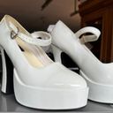 Ellie White Chunky Platform Heels Photo 3