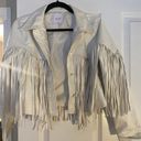 Boutique White Fringe Jacket Photo 0