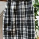 Anne Klein  Women's Black/ White Wool & Nylon Pleated Knee Length Skirt Size 6 Photo 6