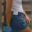 PARKE Denim Mini Shorts Photo 1