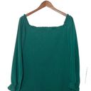 Baltic Born  Esther Smocked Ruffle Hem Midi Dress Emerald Green Size 1XL Photo 6