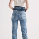 Lucky Brand Lucky Remade Pins Stacked Waist Jeans Size 26 US 2 Blue Cropped High Rise Frayed Photo 2