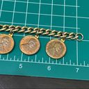 Head Vintage Penny 5 Cent Indian  Buffalo & Nickel 1 Cent Coin 7” Charm Bracelet Photo 7