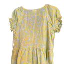 Abound Nordstrom  Women's Puffed Sleeve Blouse Multi Tarry Yellow Floral NWT Photo 3