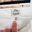 J.Crew  Jeans Women's Size 26 White Frayed Hem 10" High Rise Toothpick Skinny Photo 2