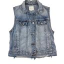 American Eagle  Distressed Sleeveless Jean Jacket Size Small Photo 9