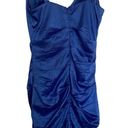 TCEC Blue Fitted Ruched Sheath Cocktail Dress Photo 1