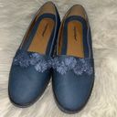 Comfortview  Shoes Woman’s 9 Arielle Slip On Loafers Blue Canvas Round Toe Photo 0