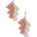 Ettika  Pink Daydreamer Tassel 18k Gold Plated Earrings Photo 2