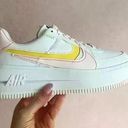 Nike  Air Force 1 Platform Leather Sneakers 8 White Pearl Pink Opti Yellow Photo 0