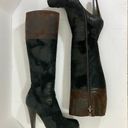 Donald Pliner  Diallo tall boots black, brown hi heel leather suede size 8 Photo 1