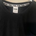 Pink by Victoria Secret Black long sleeve logo tee SZ LG Photo 3