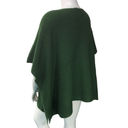 J.Jill  Womens One Size Poncho Sweater Green Front Pockets Tunic Length Rib Knit Photo 5