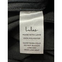 Lulus  Womens Satin Straight Leg Pants Black Side Zip Dressy M New Photo 7