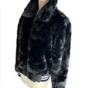 n:philanthropy N:Philantrophy black faux fur bomber jacket size small, nwt Photo 2