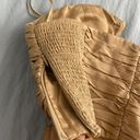 ZARA Satin Gold Corset Cropped Top Photo 4