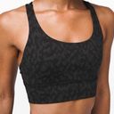 Lululemon Energy Bra *Long Line Formation Camo Deep Coal Multi 6 Photo 0