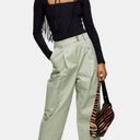 Topshop NWT  Chino Pants With Roll Hem Mint Green Photo 3