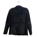 Liz Claiborne  Black Suede Leather Vintage Jacket Sz L Photo 9