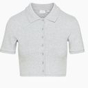 Aritzia  Sunday Best Audio Top - Cropped Knit Buttondown Polo Photo 8