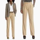 Ralph Lauren NWT  Wool High Waisted Straight Leg Pleated Trouser Dress Pants 14 Photo 2