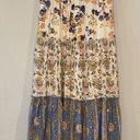 Flint & Moss maxi skirt smocked pull on waist floral mixed print L Photo 0