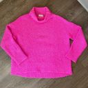 Lou & grey  Wool Alpaca Blend Barbie Pink Fuzzy Turtleneck Sweater ~ Size S Photo 8