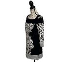 Cache Womens Black White Geometrical Cold Shoulder Mini Jersey Knit Dress M Photo 1