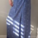 Vintage Blue  Floral Silk Tie Skirt Photo 3