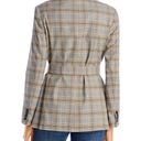 BCBGMAXAZRIA  Plaid Belted Long Blazer with Shoulder Pads, Womens XL, NWT Photo 8