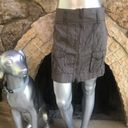 The Loft  Gray Full Zip Cargo Cotton Metallic Skirt Women’s Size 2 Photo 2