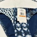 Jessica Simpson NWT  Swimwear Set Bikini Bottom / Top Size S Small Blue / White Photo 4