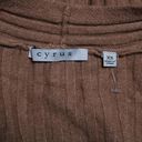 Cyrus  Ribbed Knit Open Front Cardigan Duster Side Split Camel Tan Size XS Photo 4