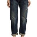 Vince  Selvedge Boyfriend Slouch Union Cuffed Jeans in Blue Photo 0