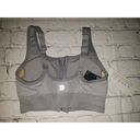 All In Motion Women's Medium Support Zip-Front Seamless Bra -  Light Gray Size XS Photo 2