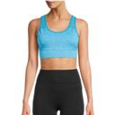 Avia  Womens Seamless Sports Bra Size Large Minimum Support Pads Blue White New Photo 1