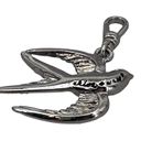 Chloe + Isabel  Sparrow Charm Rhinestone Bird Dove Pendant Silver Tone Photo 2