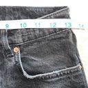 ZARA  Womens Distressed Cutoff Jeans Stretch Whiskering Straight Leg Black 2 Photo 8