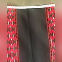 Fendi Authentic  Midi Pencil Skirt Size 38 Wool Silk Red Black Block Design Photo 11